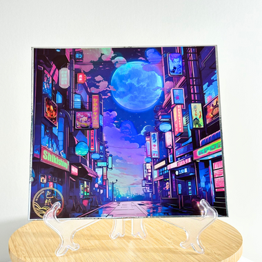 Shikishi holographique Neo Tokyo Street - l'univers Shikishiny