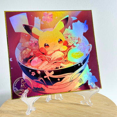 Shikishi holographique - Ramen Pikachu